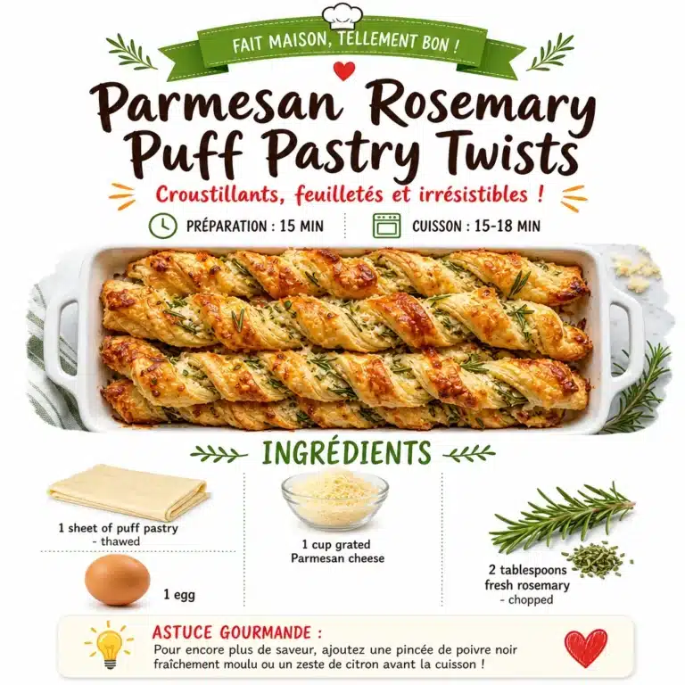 Easy Parmesan Rosemary Puff Pastry Twists 11 Freshly baked Parmesan rosemary twists on a wooden platter