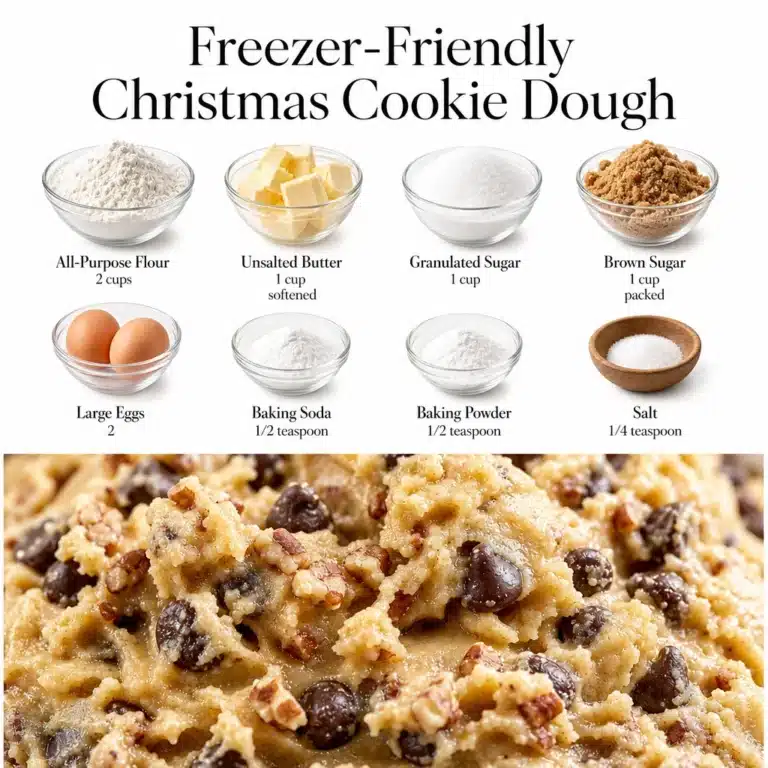 Freezer-friendly Christmas cookie dough ready for baking.