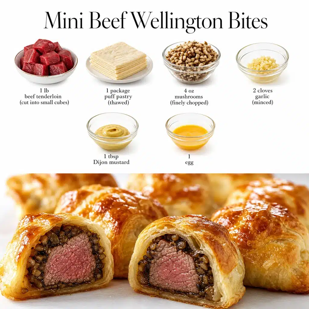 Mini Beef Wellington Bites - delicious, protein-packed appetizers for any occasion.