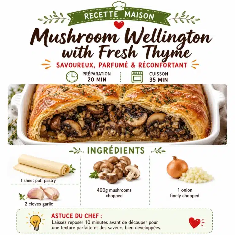 Mushroom Wellington with Fresh Thyme - Easy Comfort Food 15 Delicious Mushroom Wellington with fresh thyme, perfect easy comfort food.