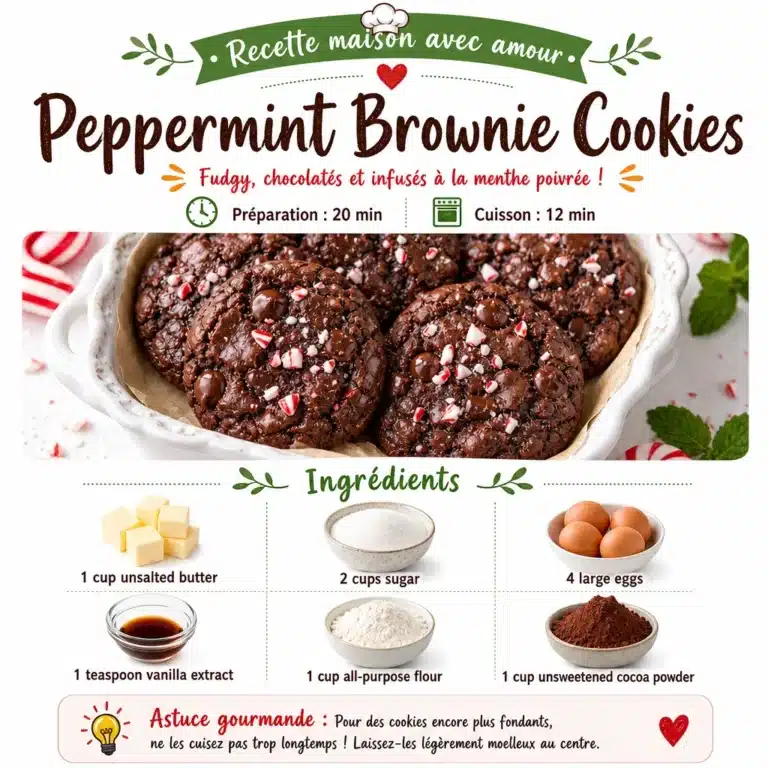 Peppermint Brownie Cookies 3 Peppermint brownie cookies topped with chocolate and mint sprinkles