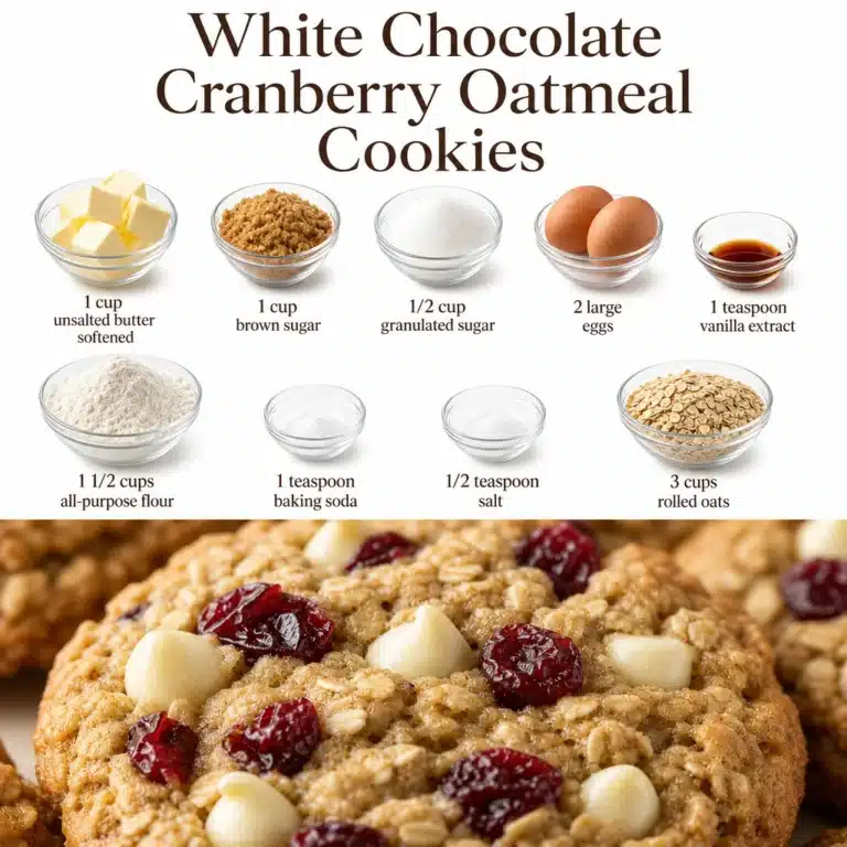 White chocolate cranberry oatmeal cookies with high fiber content