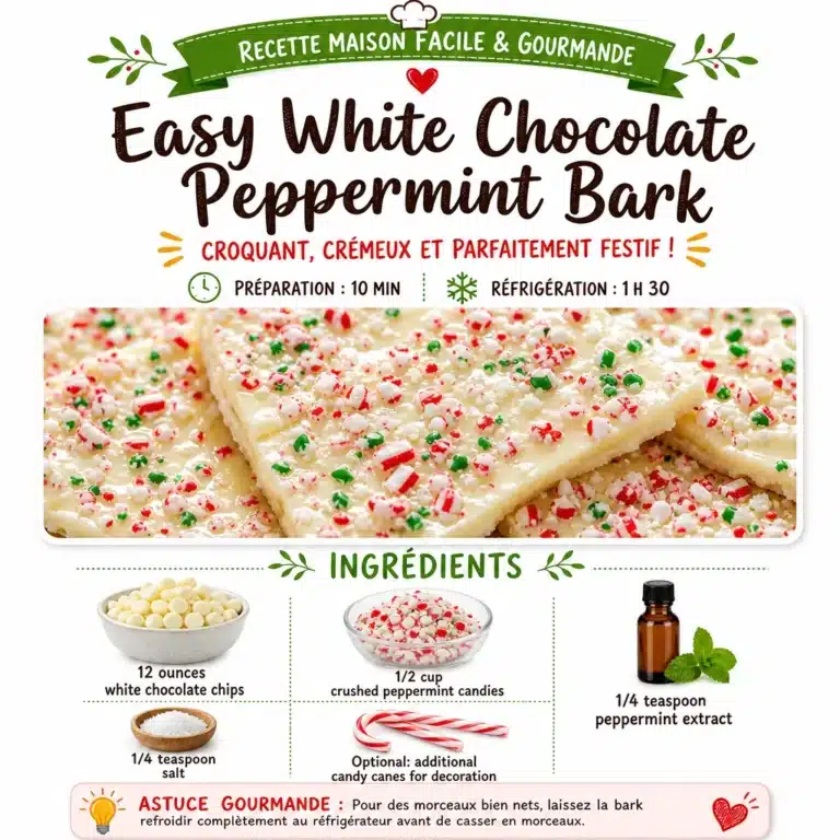 White Chocolate Peppermint Bark Easy Holiday Dessert 7 White Chocolate Peppermint Bark dessert ready for the holidays