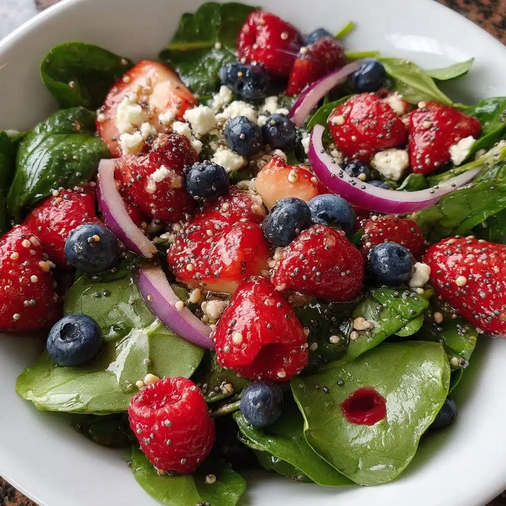 Berry & Spinach Salad with Poppyseed Dressing 2 Berry & Spinach Salad with Poppyseed Dressing