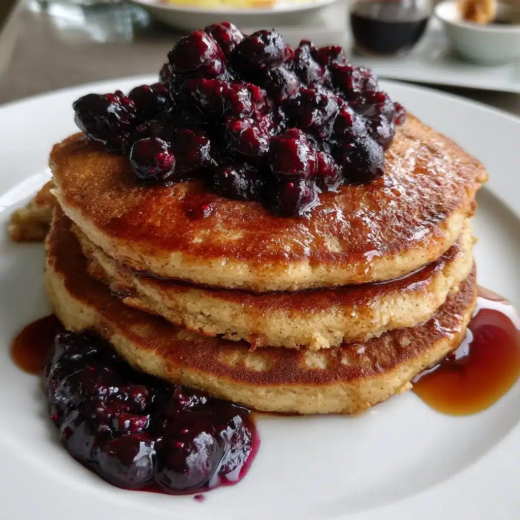 Buckwheat Pancakes with Blueberry Compote
