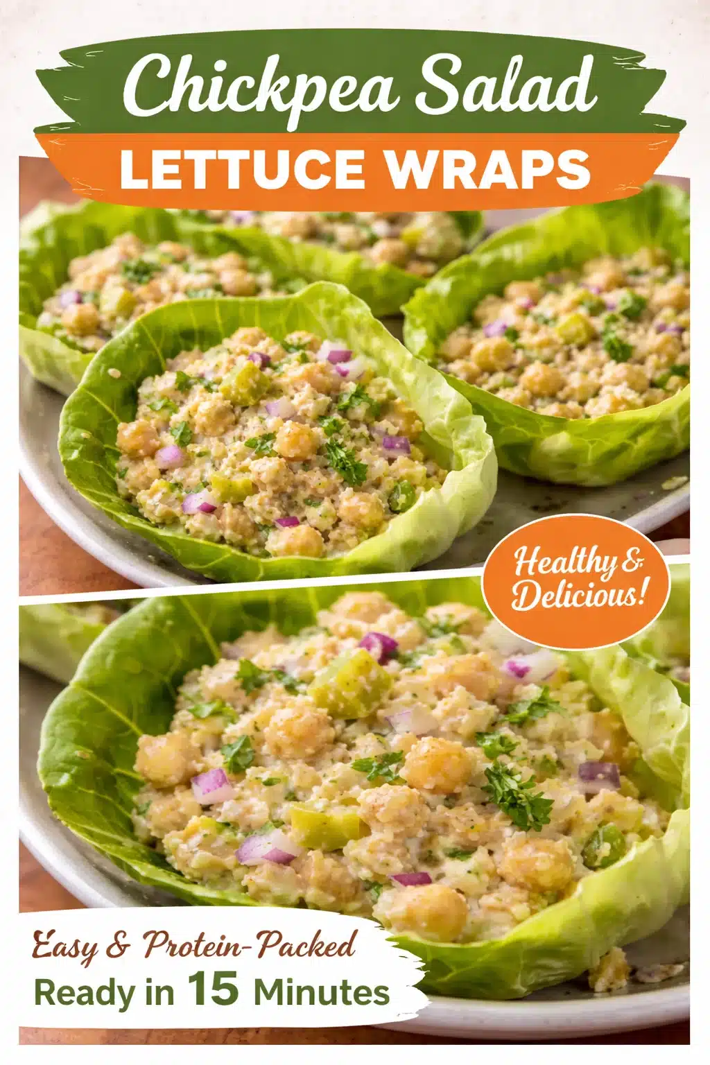 Delicious Chickpea "Tuna" Salad Lettuce Wraps You’ll Love 4 Delicious Chickpea "Tuna" Salad Lettuce Wraps You’ll Love