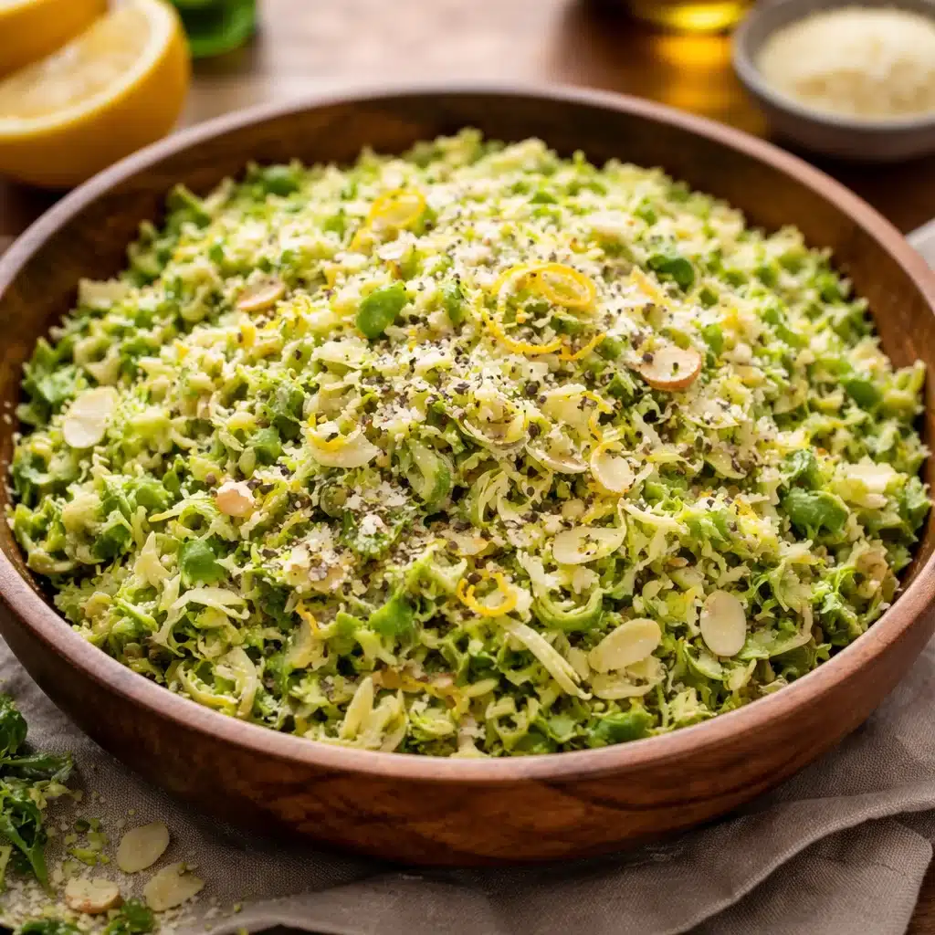 Delicious Shaved Brussels Sprouts Salad with Parmesan & Lemon