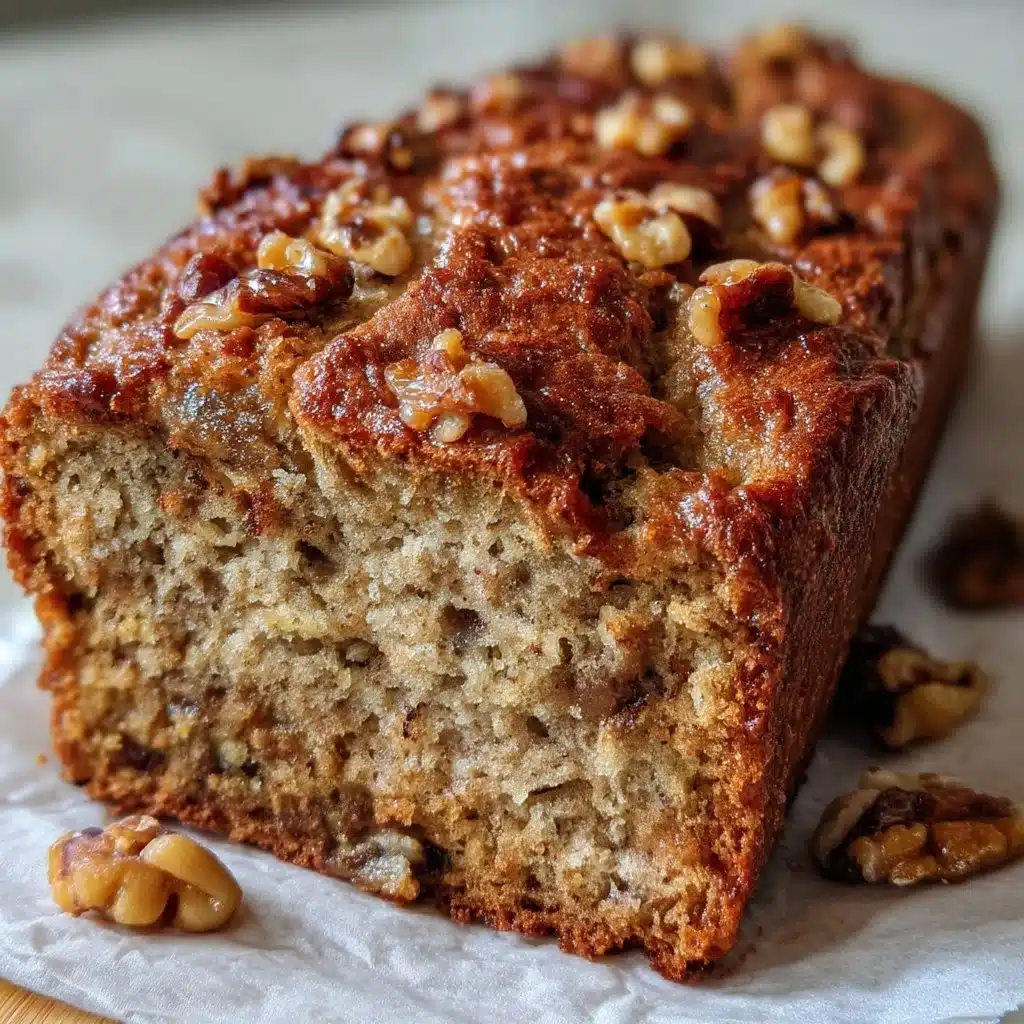 Healthy Banana Bread with Walnuts and Flax