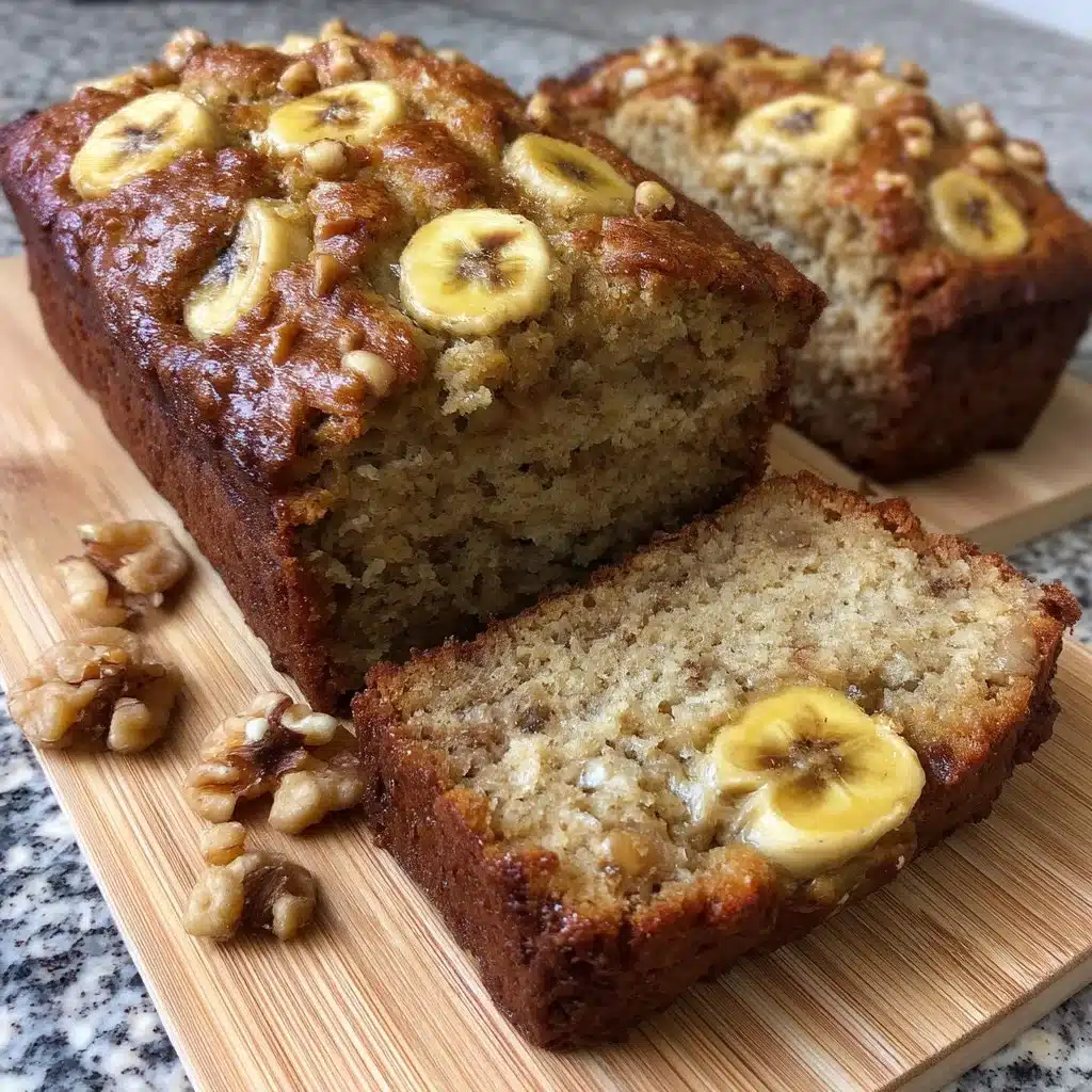 Healthy Banana Bread with Walnuts and Flax
