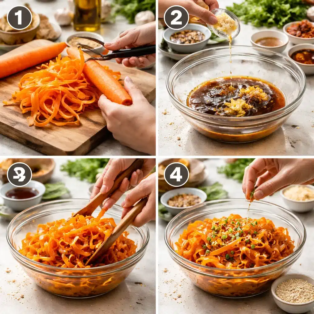 3. Carrot Ribbon Salad with Sesame