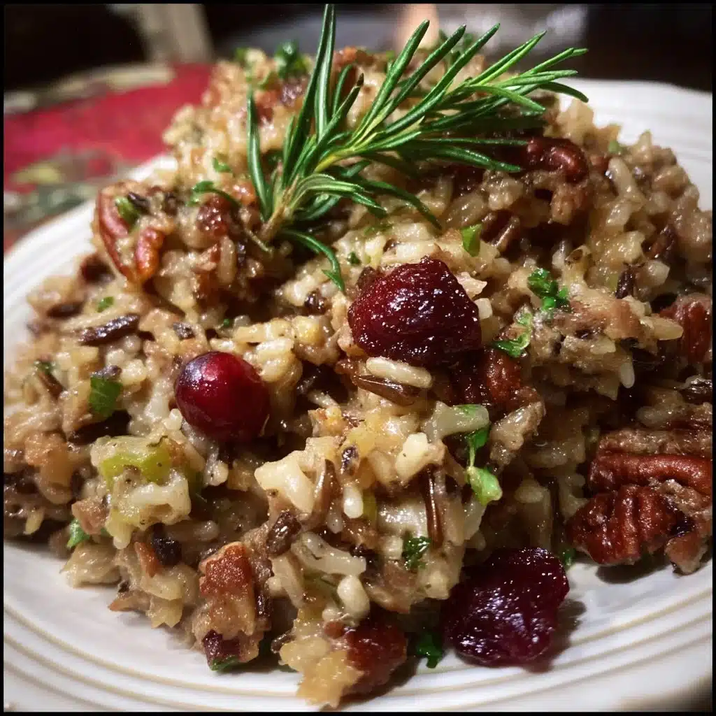 Wild Rice Stuffing with Cranberries and Pecans